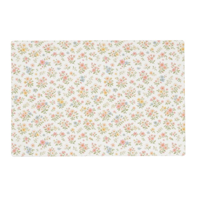 Cute Small Ditsy Floral Seamless Pattern Placemat (Front)
