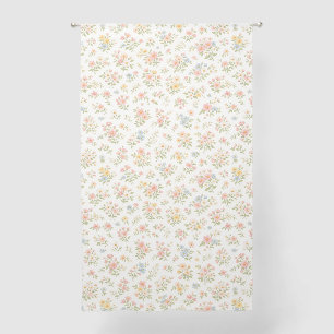Cute Small Ditsy Floral Seamless Pattern Sheer Curtains