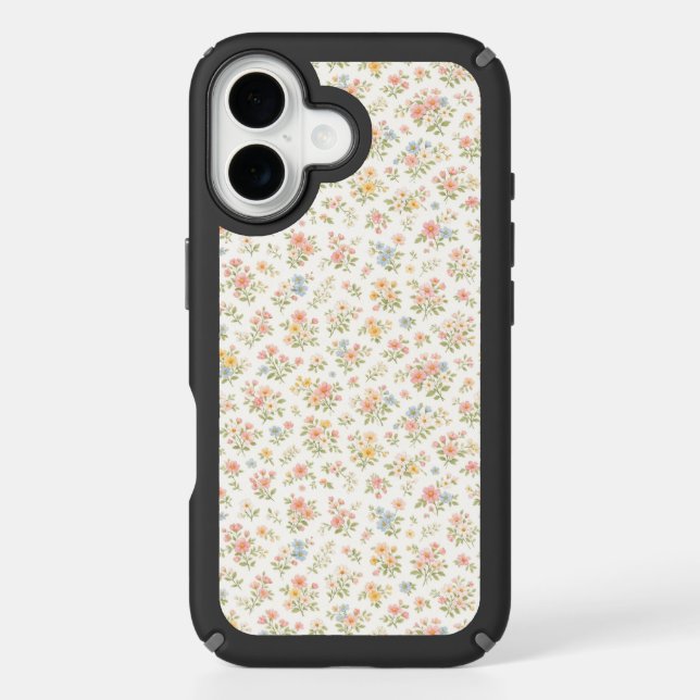 Cute Small Ditsy Floral Seamless Pattern Speck iPhone Case (Front)