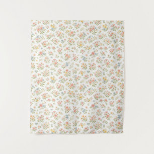 Cute Small Ditsy Floral Seamless Pattern Tapestry