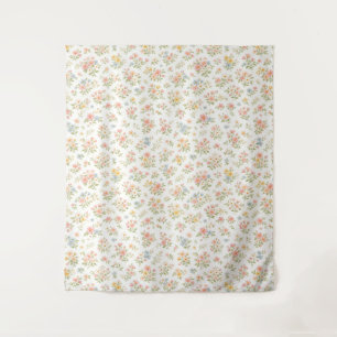 Cute Small Ditsy Floral Seamless Pattern Tapestry