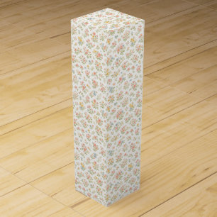 Cute Small Ditsy Floral Seamless Pattern Wine Box
