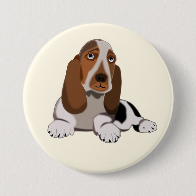 Cute Small Dog Button (Front)