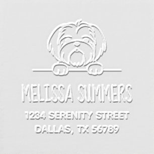 Cute Small Dog Shih Tzu Address Embosser