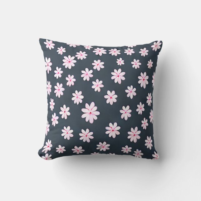 Cute small floral pattern throw pillow (Front)