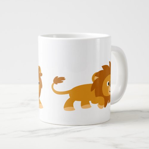 Cute Smart Cartoon Lion Jumbo Mug