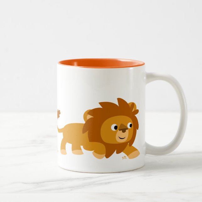 Cute Smart Cartoon Lion Mug (Right)