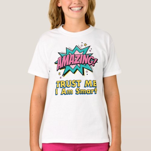 Cute Smart Child Boy Girl Kid Inspired Fun Custom  T_Shirt