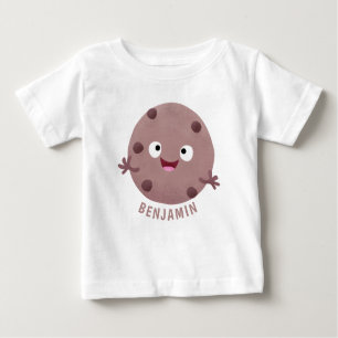 Cute smart chocolate chip cookie cartoon baby T-Shirt
