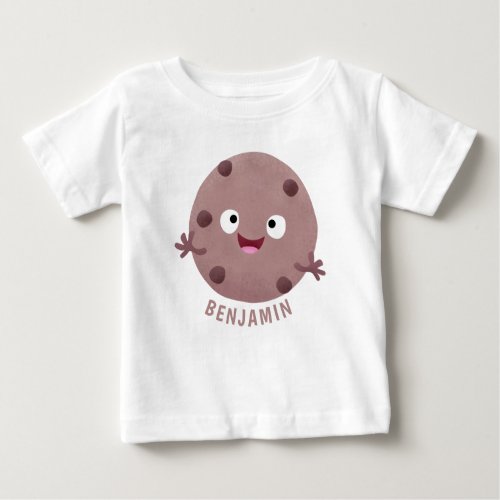 Cute smart chocolate chip cookie cartoon baby T_Shirt