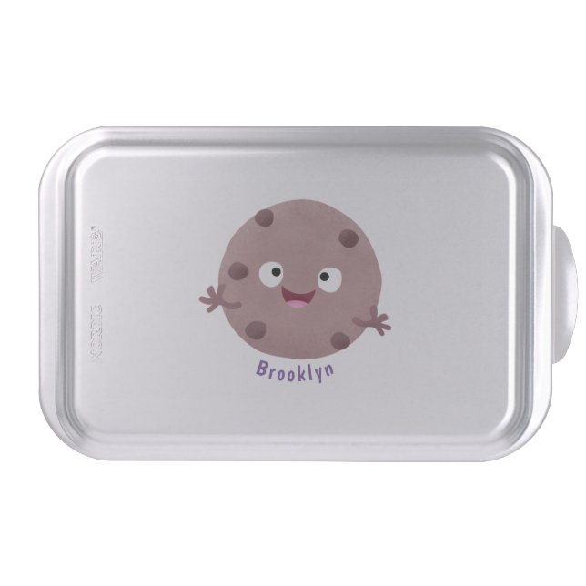 Cute smart chocolate chip cookie cartoon cake pan (Front)