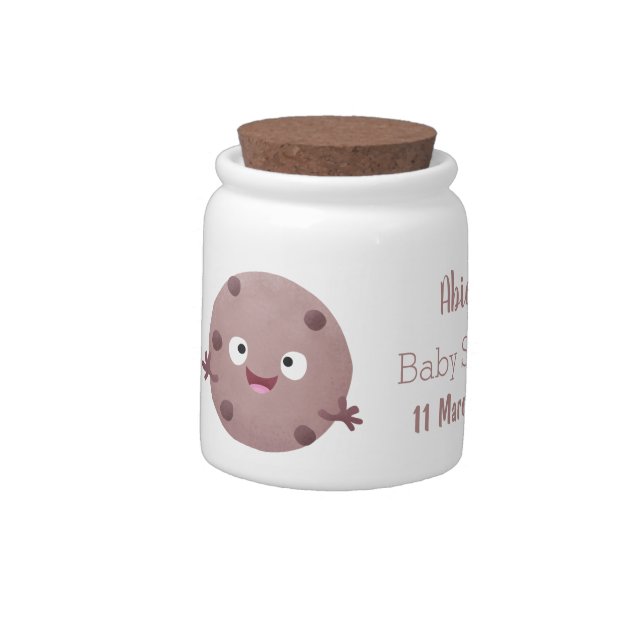 Cute smart chocolate chip cookie cartoon candy jar (Left)