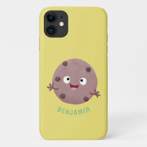 Cute smart chocolate chip cookie cartoon iPhone 11 case