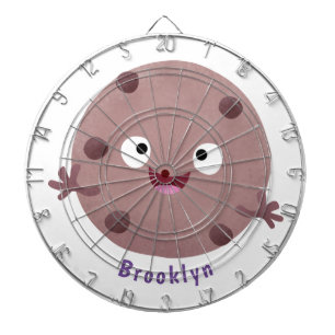 Cute smart chocolate chip cookie cartoon dart board