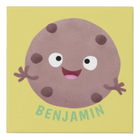 Cute smart chocolate chip cookie cartoon