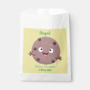 Cute smart chocolate chip cookie cartoon favor bag