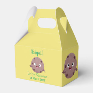 Cute smart chocolate chip cookie cartoon favor boxes