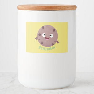 Cute smart chocolate chip cookie cartoon food label