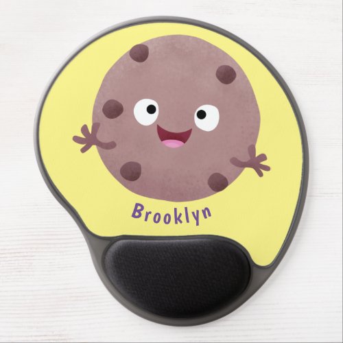 Cute smart chocolate chip cookie cartoon gel mouse pad