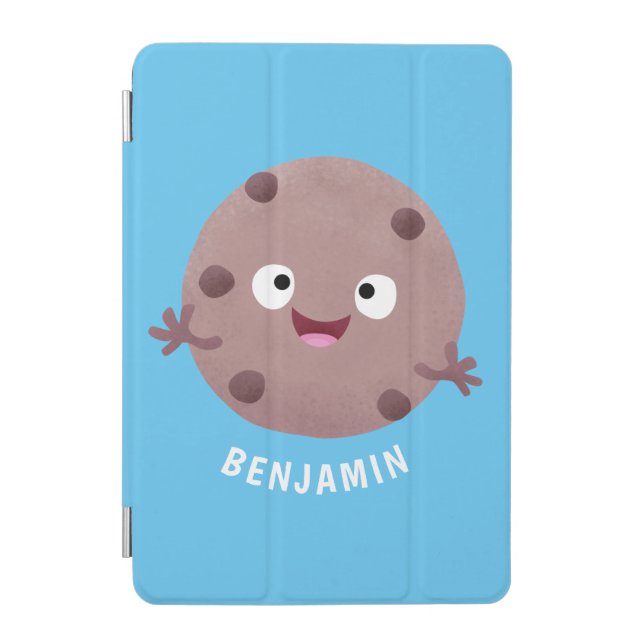 Cute smart chocolate chip cookie cartoon iPad mini cover (Front)