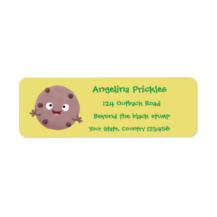 Cute smart chocolate chip cookie cartoon label