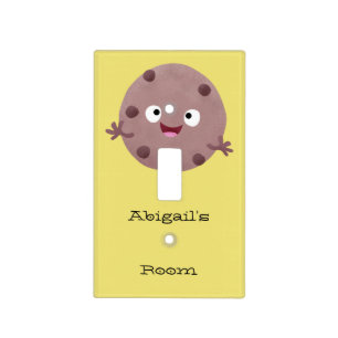 Cute smart chocolate chip cookie cartoon light switch cover