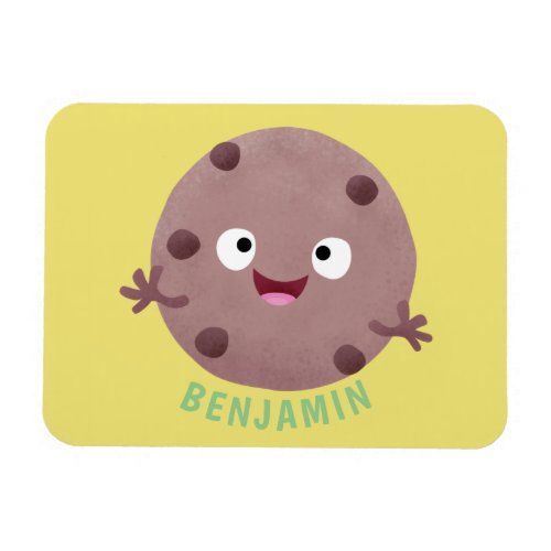 Cute smart chocolate chip cookie cartoon magnet