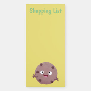 Cute smart chocolate chip cookie cartoon magnetic notepad