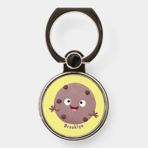 Cute smart chocolate chip cookie cartoon phone ring stand
