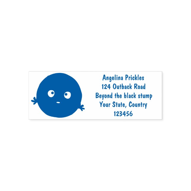 Cute smart chocolate chip cookie cartoon self-inking stamp (Design)