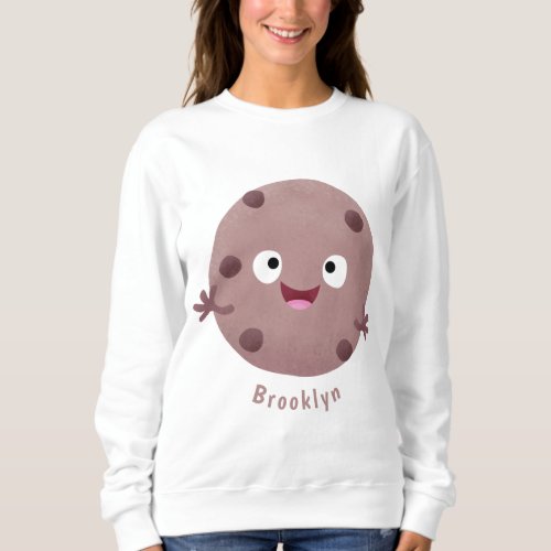 Cute smart chocolate chip cookie cartoon sweatshirt