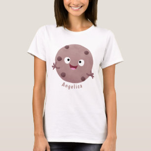 Cute smart chocolate chip cookie cartoon T-Shirt