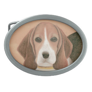 Cute smart dog. Pastel    Belt Buckle