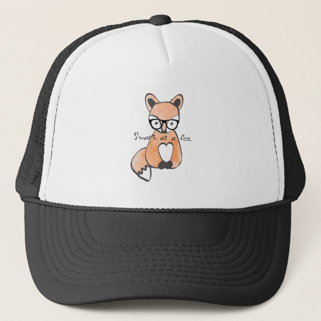 Cute Smart Fox Trucker Hat (Front)