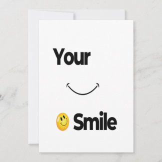 Cute Smile Face Invitation with Positive Message
