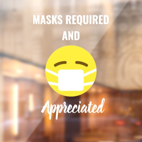 Cute Smile Face Mask Required Sign 