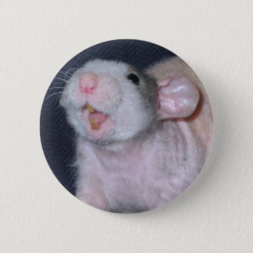 Cute Smile Rat Button