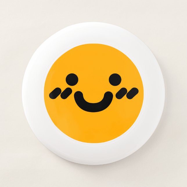 Cute Smiley Face Orange Wham-O Frisbee (Front)