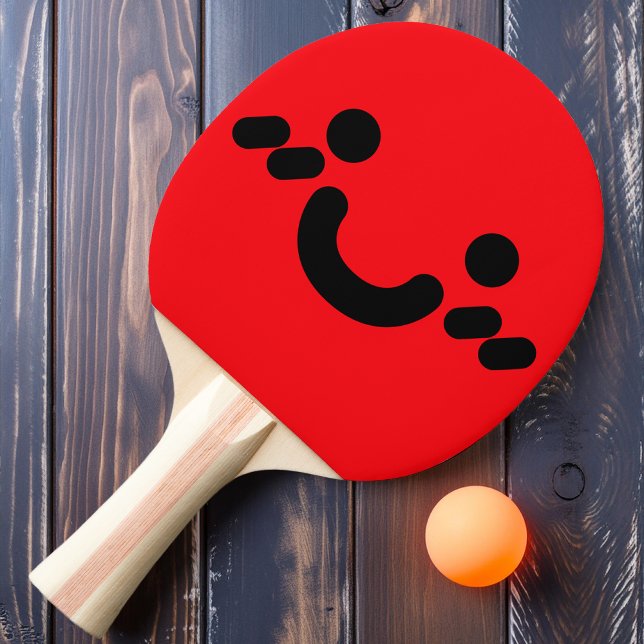 Cute Smiley Face Red Ping Pong Paddle (Creator Uploaded)