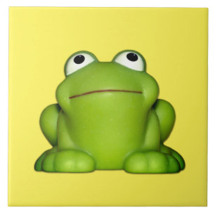 Cute Smiley Frog Ceramic Tile