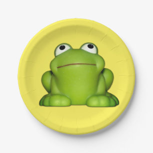 Cute Smiley Frog Paper Plates
