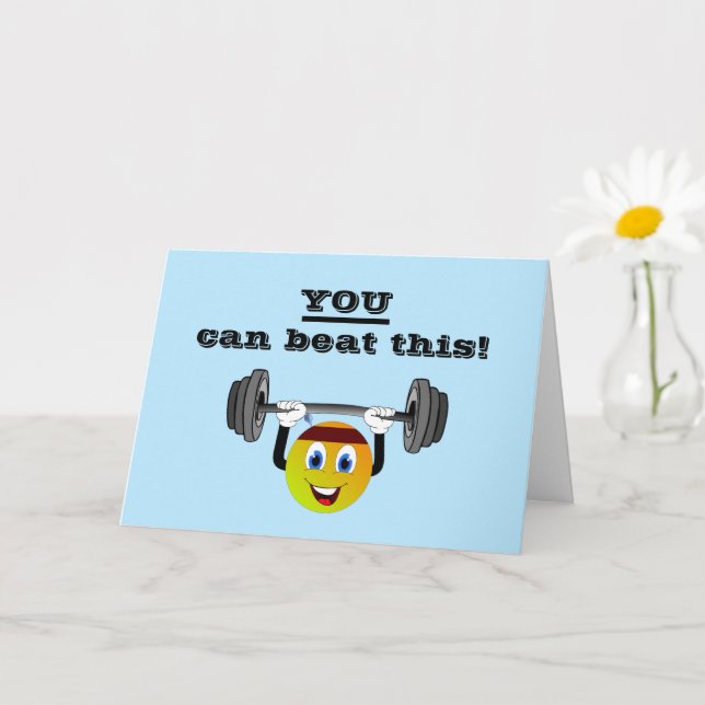 Cute Smiley Get Well Card (Small Plant)