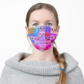 Cute Smilies Emoji Fun Adult Cloth Face Mask (Worn)