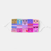 Cute Smilies Emoji Fun Adult Cloth Face Mask (Front, Folded)