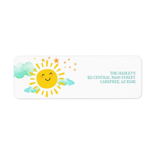 Cute Smiliing Sunshine Return Address Label