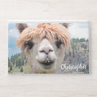 Cute Smiling Alpaca Photo Image HP Laptop Skin