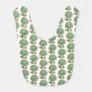 Cute Smiling Baby Dinosaur Pattern Bib