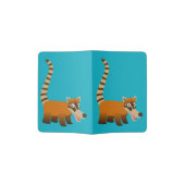 Cute Smiling Cartoon Coatimundi Passport Holder (Opened)