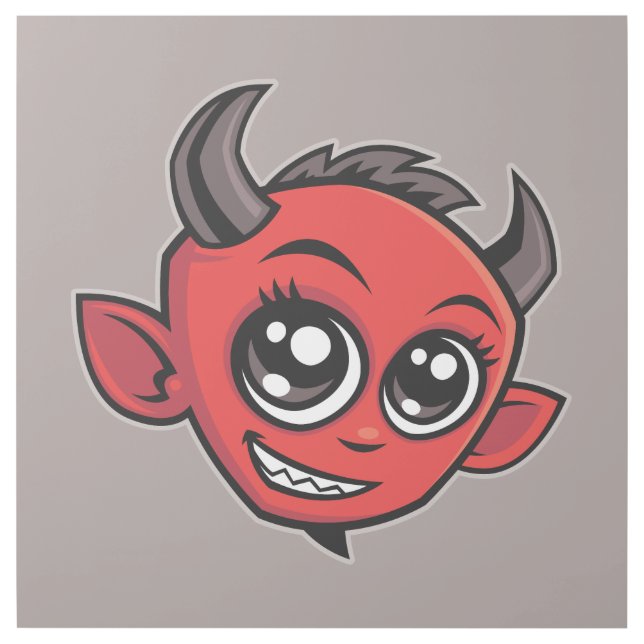 Cute Smiling Cartoon Devil Gallery Wrap (Front)