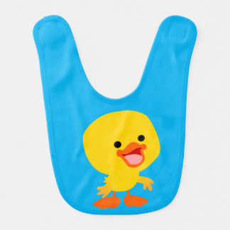 Cute Smiling Cartoon Duckling Baby Bib
